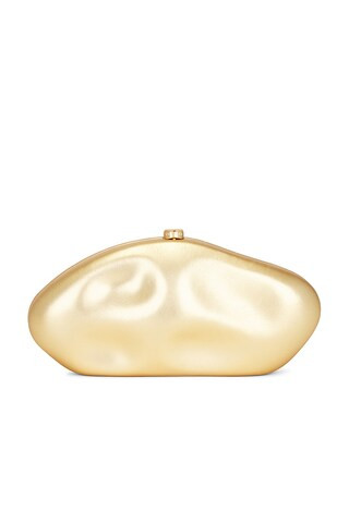 Cult Gaia The Caldera Clutch in Matte Brass from Revolve.com | Revolve Clothing (Global)