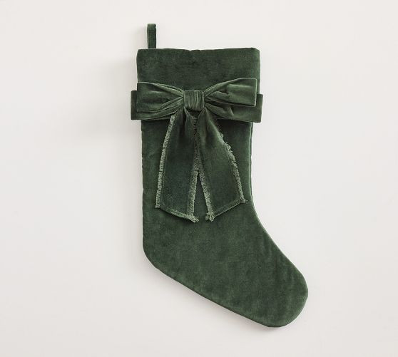 Classic Velvet Bow Stockings | Pottery Barn (US)