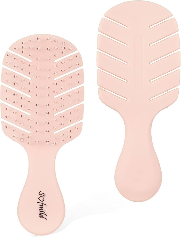 Mini Travel Vent Cute Hair Brush,Fast Dry Shower Detangler Brush,Glide Through Tangles With Ease ... | Amazon (US)