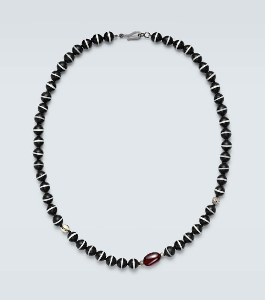 Ileana Makri Sterling silver beaded necklace with gemstones | Mytheresa (US/CA)