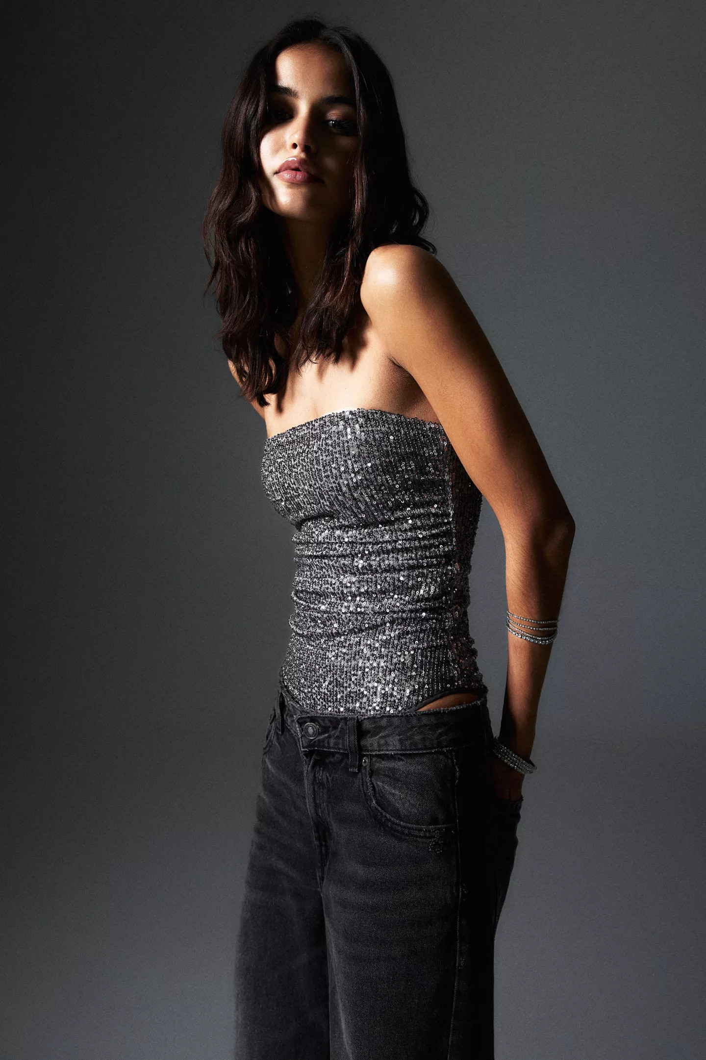 Sequinned bodysuit | PULL and BEAR UK