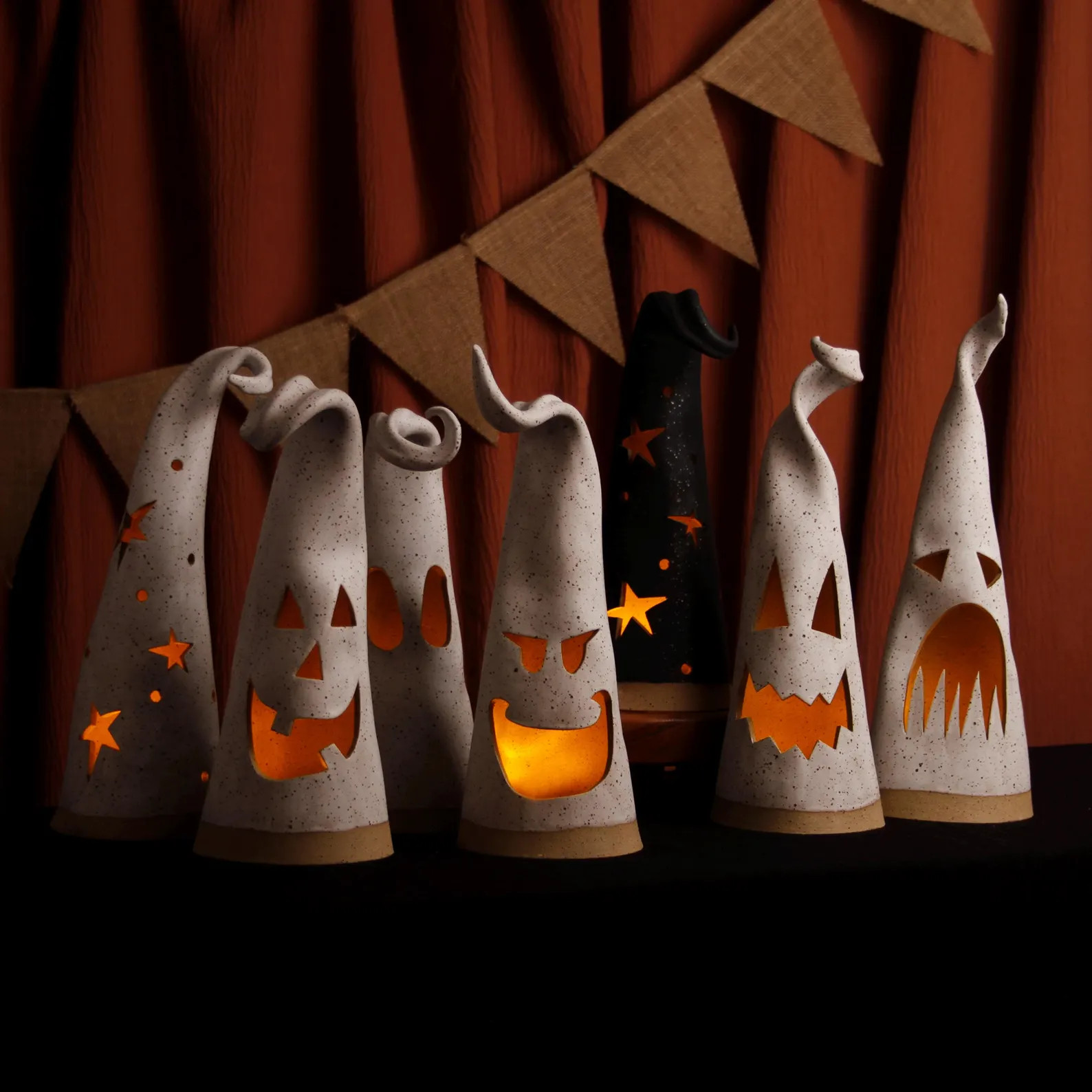 THE ORIGINAL Halloween Ghost Luminaria | Jack O Lantern | Handmade | Ceramic | Halloween Decor | ... | Etsy (US)