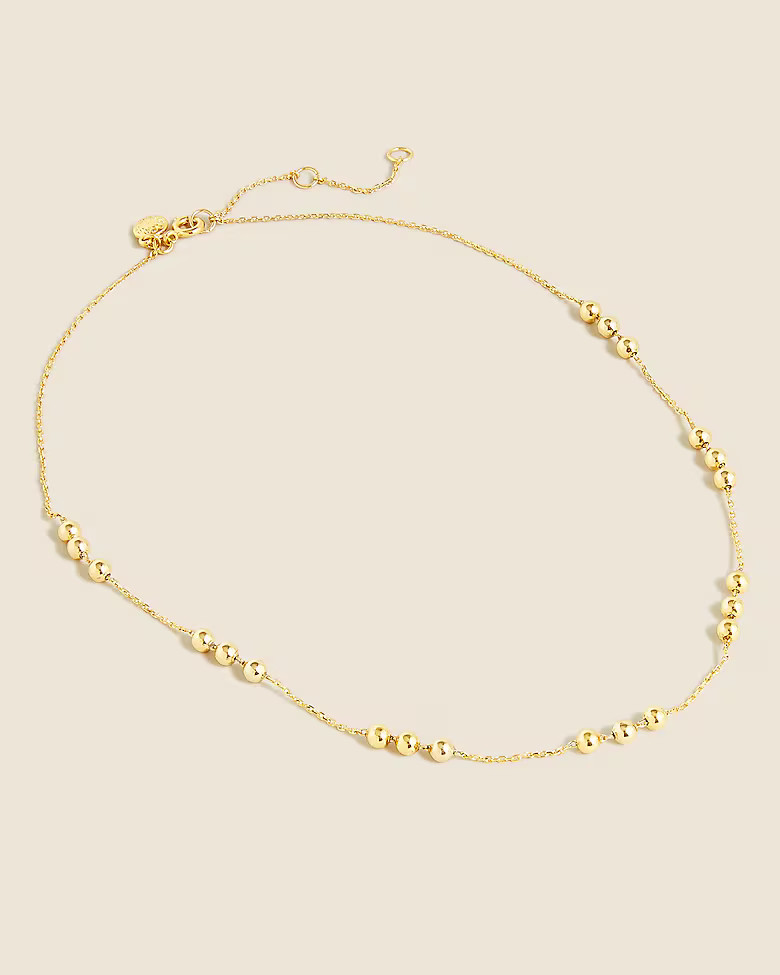 Gold-ball chain necklace | J. Crew US