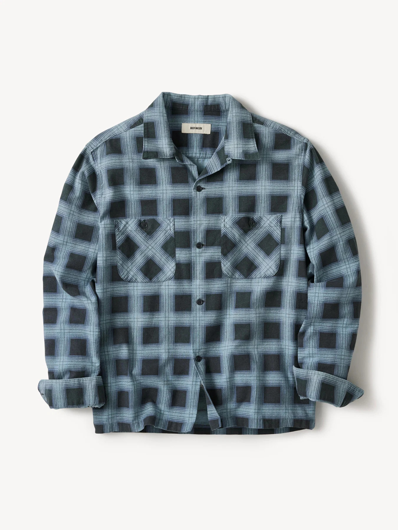 Blue Gradient Plaid Case Study Camp Shirt | Buck Mason | Buck Mason