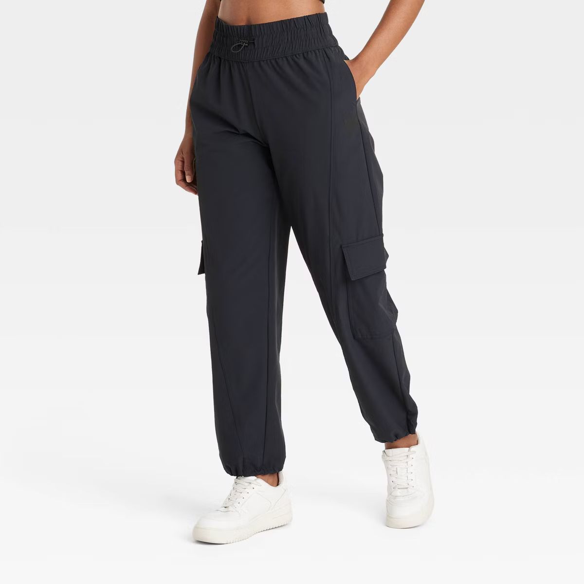 Women's Mid-Rise Woven Cinched Pants - JoyLab™ | Target