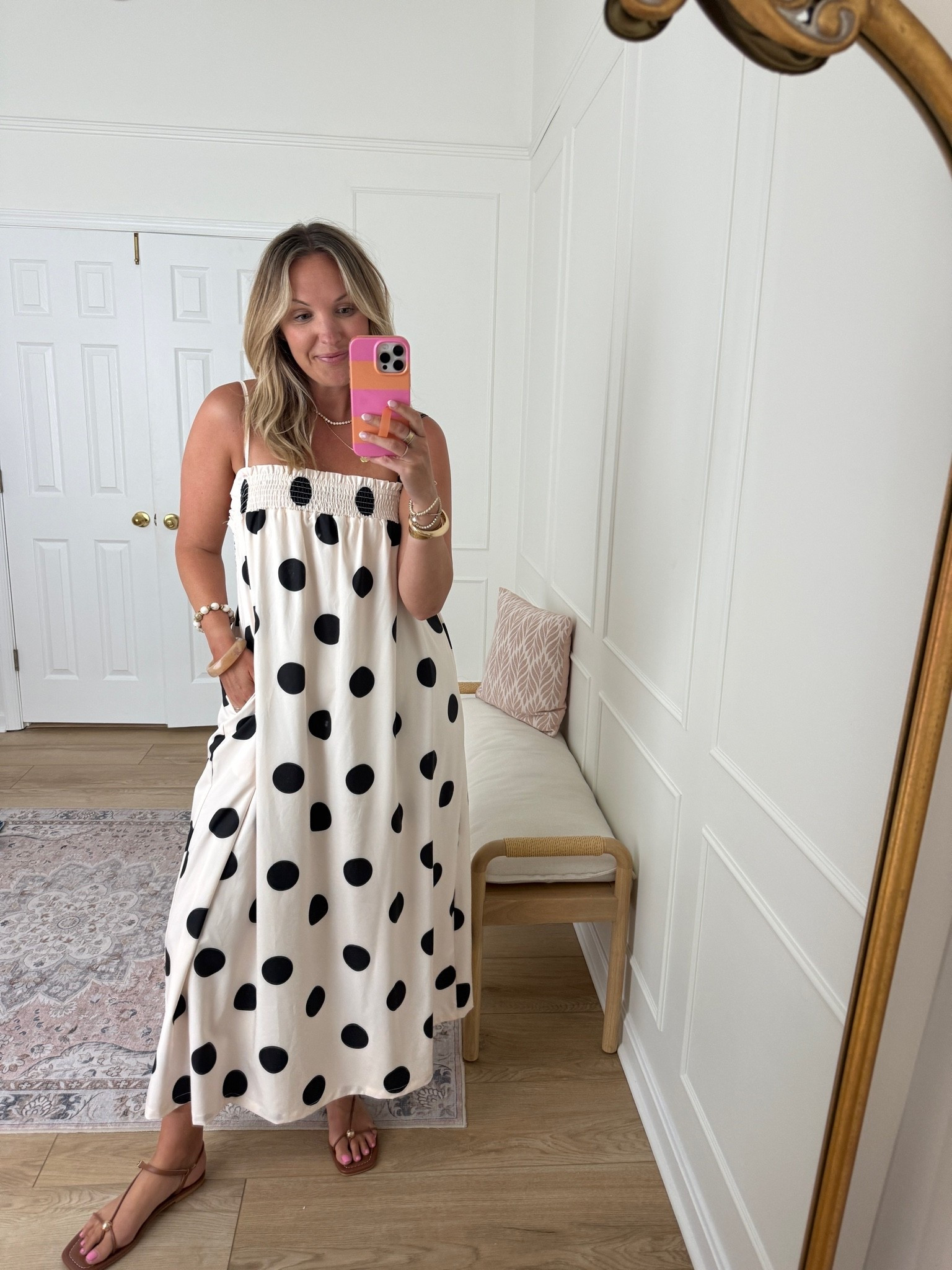Easy breezy summer dress and it’s bump friendly too! Wearing a med