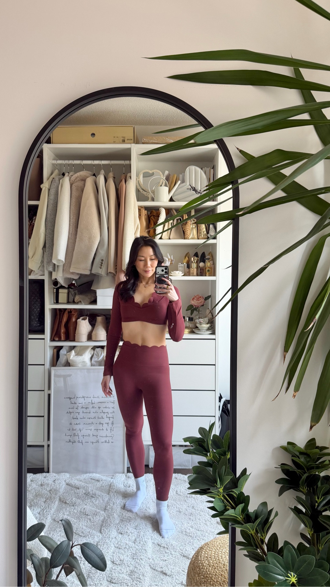 This Wiskii burgundy set might be one of my favourite workout sets lately. The scalloped sports bra detail is so pretty and feminine, but it’s still super supportive. The fabric is buttery soft, feels really high quality, and holds its shape really well (no pilling after washes either).
Such a good elevated activewear set if you want something that feels a little more polished than basic gym clothes.

#LTKootd #LTKfitnessgoals #LTKSpringSale