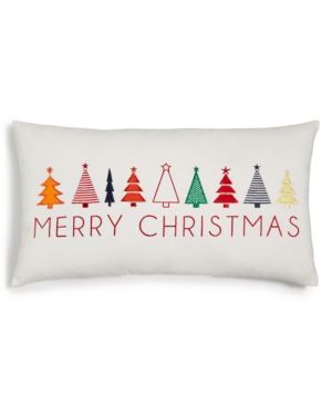 Holiday Lane "Merry Christmas" Trees 22" x 12" Pillow, Created for Macy's | Macys (US)