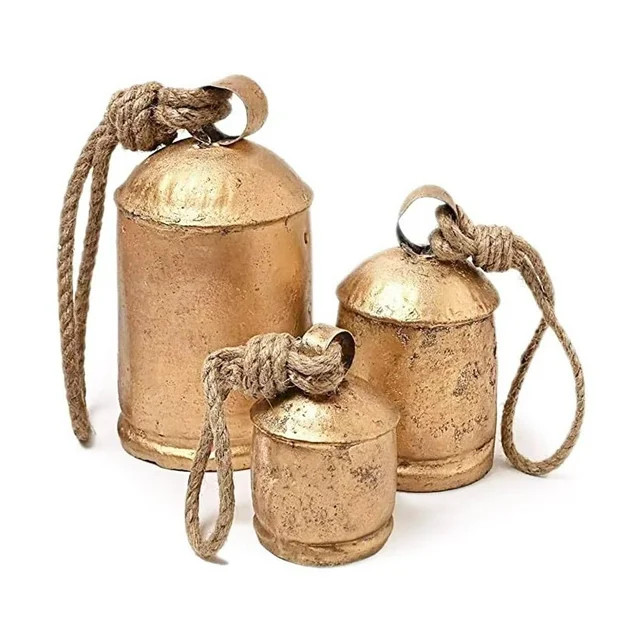 HFLWYWD Christmas Set of 3 Giant Harmony Cow Bells Vintage Handmade Rustic Bell Home NEW - Walmar... | Walmart (US)