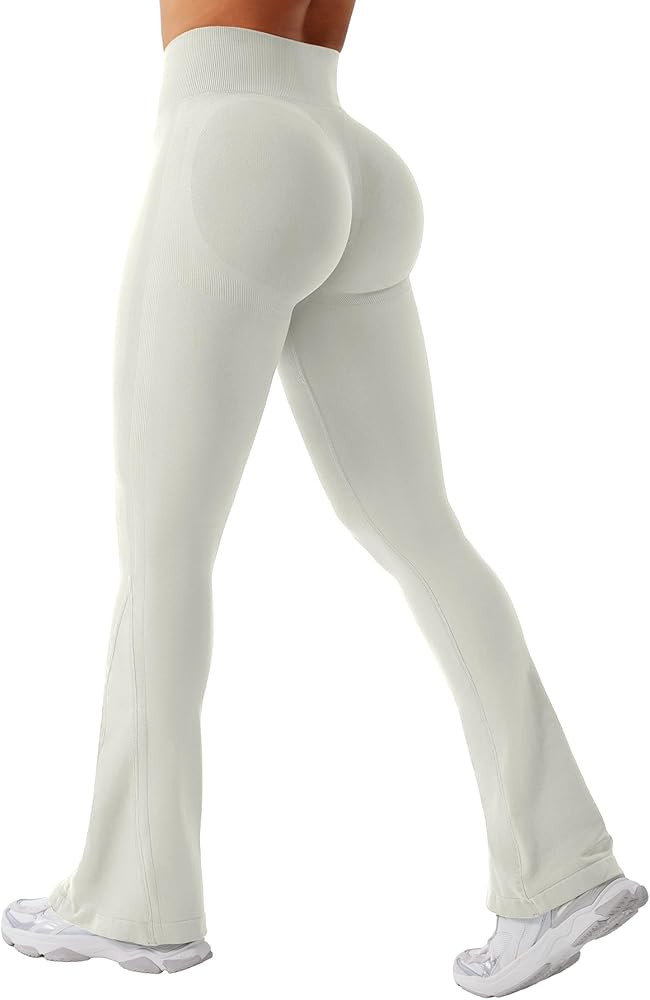 YEOREO Women's Mini Flare Workout Butt Lifting Hidden Scrunch Seamless Yoga Legging Pants | Amazon (US)