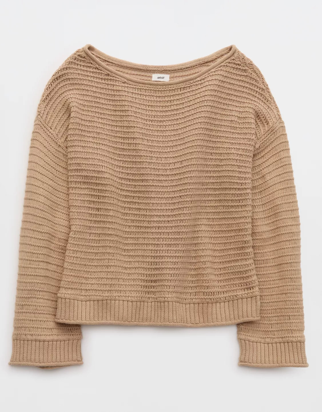 Aerie Sunkissed Textured Off-The-Shoulder Sweater | Aerie