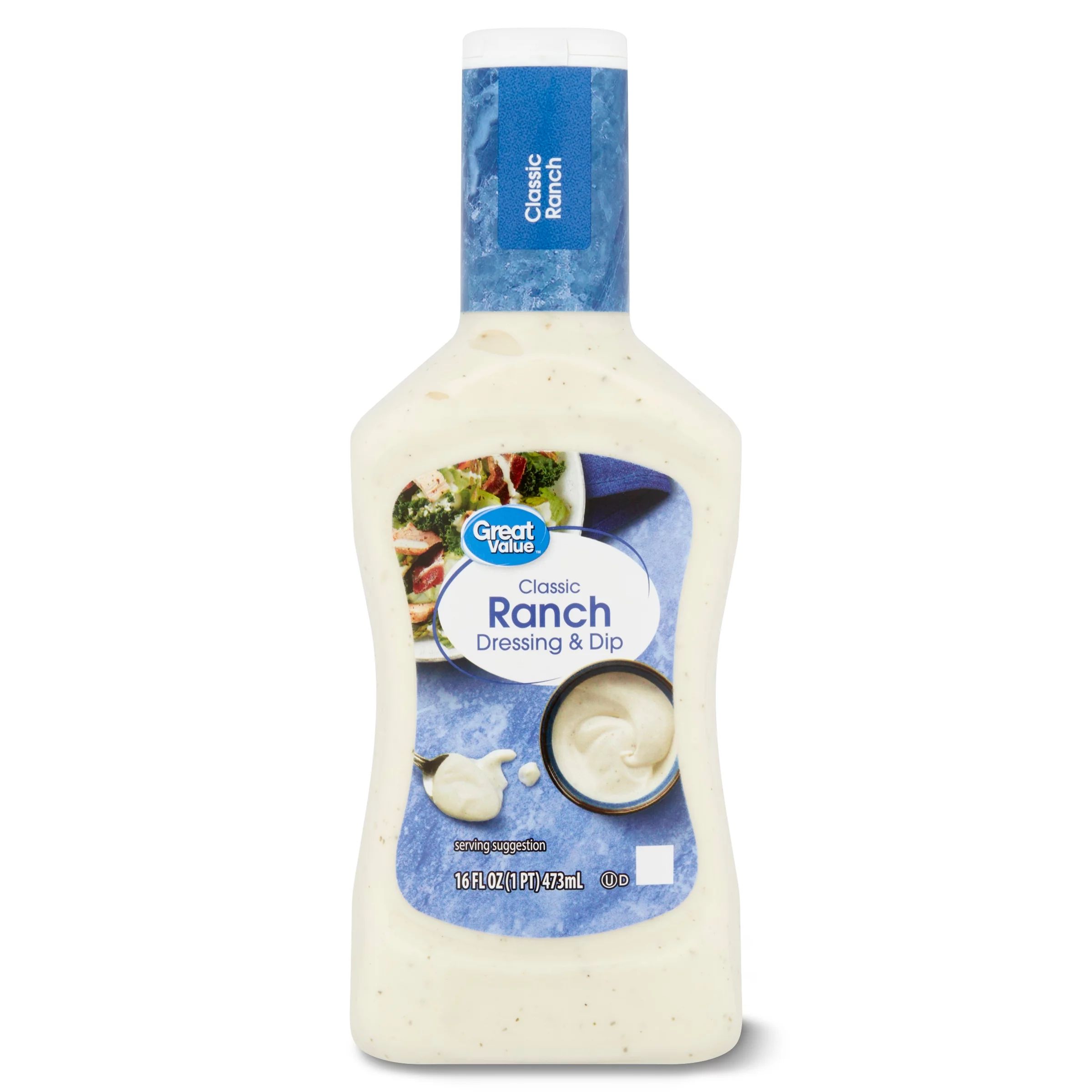 Great Value Classic Ranch Salad Dressing & Dip, 16 fl oz | Walmart (US)