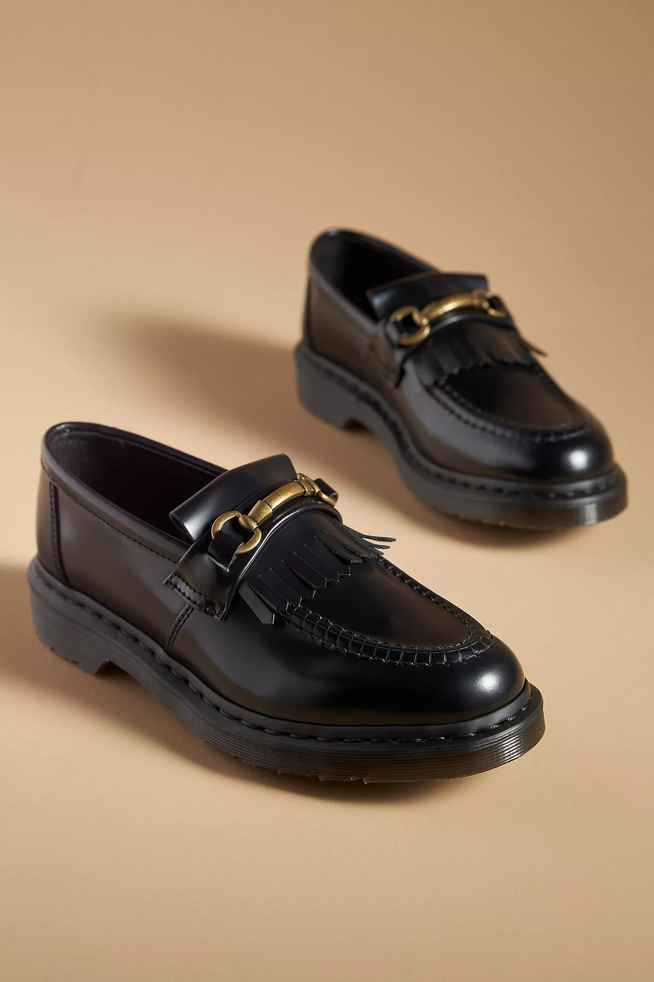 Dr. Martens Adrian Snaffle Smooth Leather Kiltie Loafers | Anthropologie (US)
