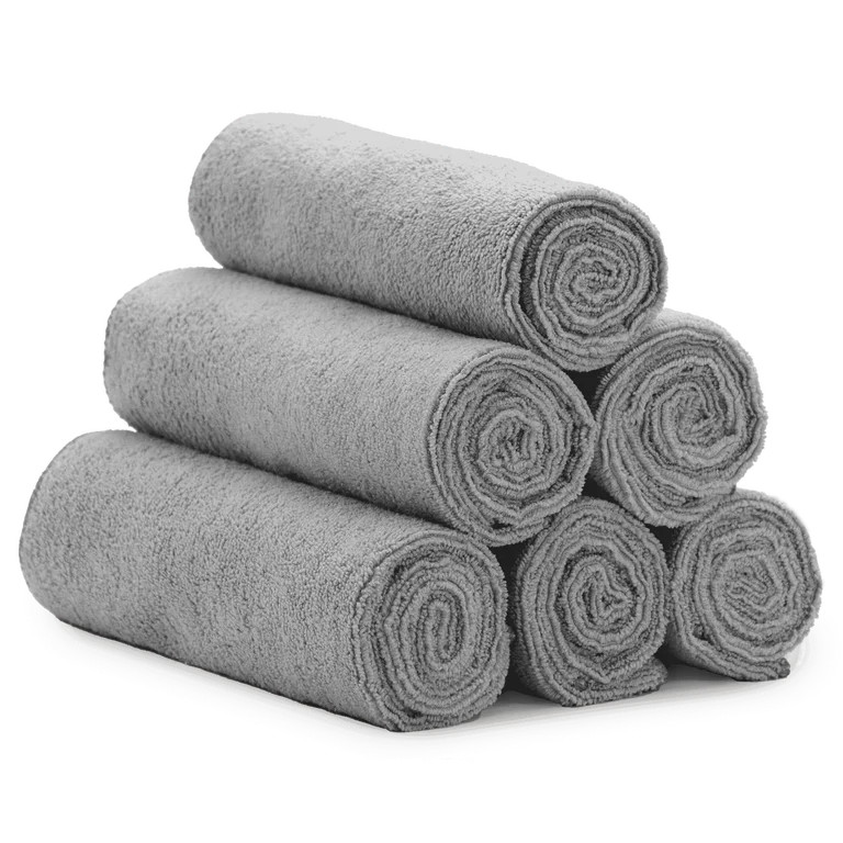 S&T INC. Microfiber Gym Towels, Yoga Towel for Home and Gym Bag, 16 inch x 27 inch, 6 pack, Dark ... | Walmart (US)