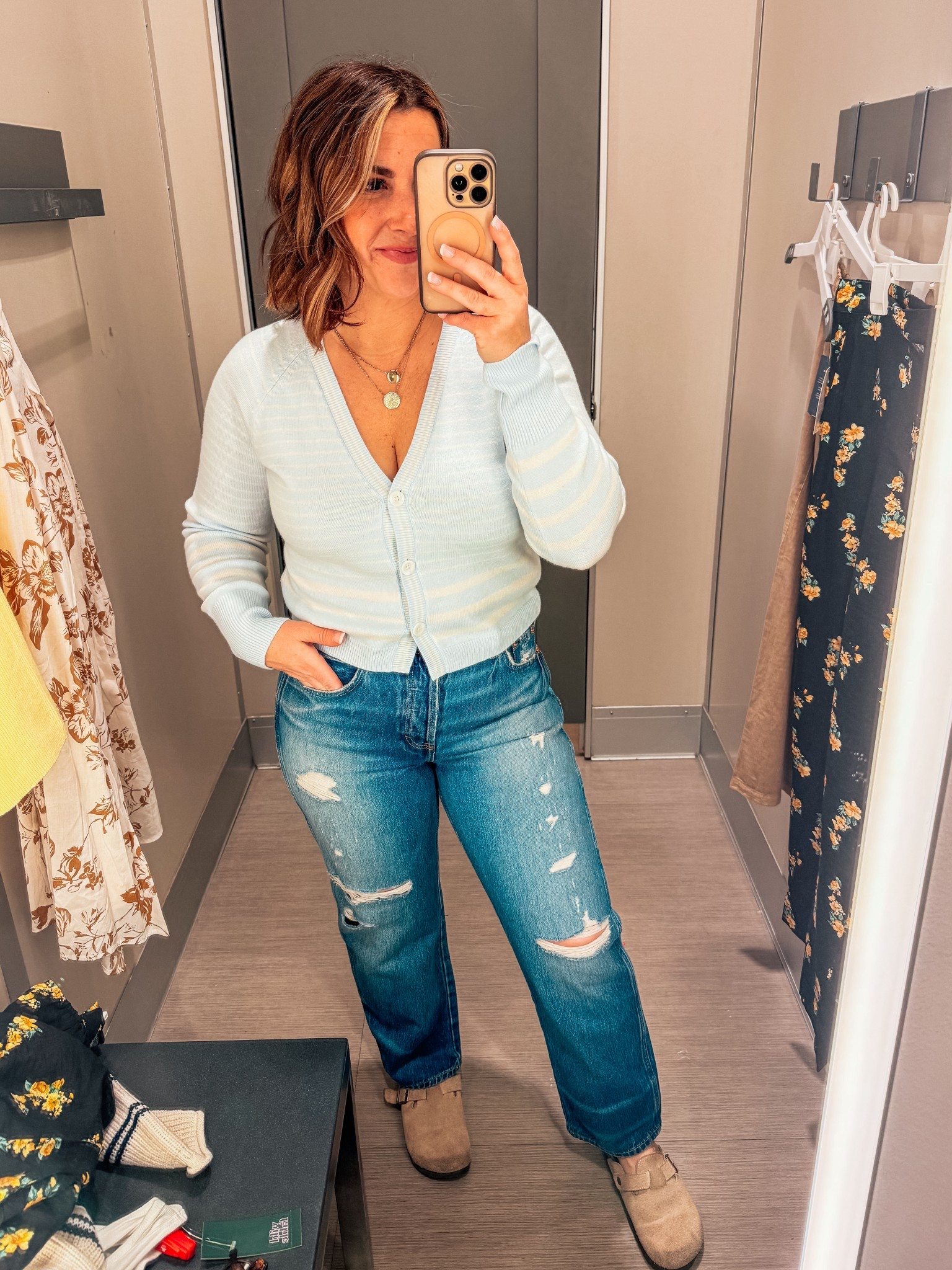 Target spring casual outfit idea 
Striped cardigan and boyfriend jeans 

#LTKOver40 #LTKPetite #LTKSeasonal
