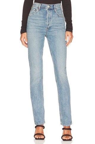 AGOLDE Freya High Rise Slim in Jargon from Revolve.com | Revolve Clothing (Global)