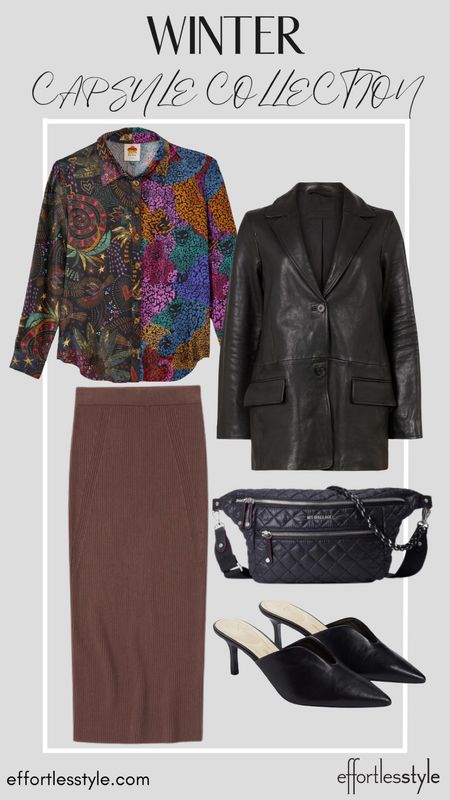 Printed Blouse + Leather Blazer + Midi Skirt

#LTKSeasonal #LTKstyletip #LTKworkwear