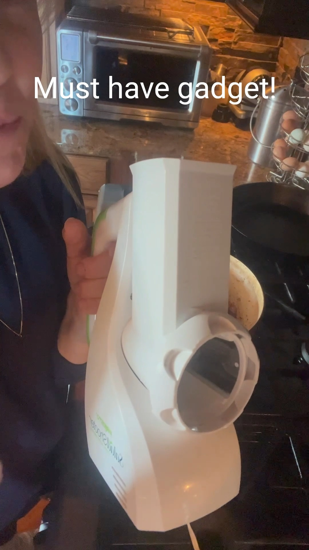 One of my most used kitchen gadgets! The salad shooter. I use it to shred cheese (store bought shredded cheese contains wood pulp, shred your own!) and veggies. But there’s also a slicing tool. You can thinly slice a ton of veggies in seconds! Great for scalloped potatoes. Love this thing!! Plus it’s affordable!

#kitchen #kitchenhacks #kitchengadget #appliances #kitchentools #healthy

#LTKHome #LTKFamily
