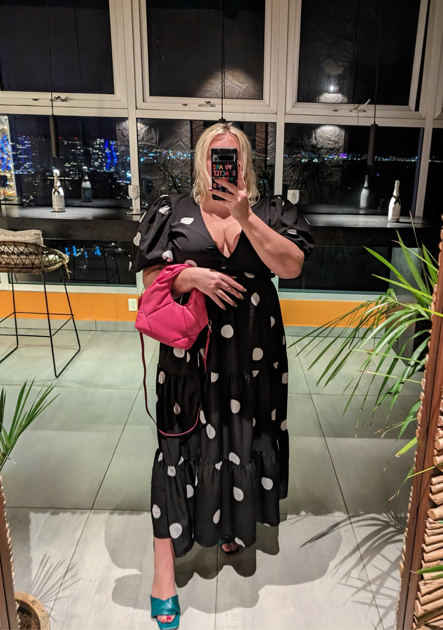 Pretty little thing, Boohoo, Simply be, Accessorize, Asos, maxi dress, puff sleeve dress, heeled mules, heeled sandals, quilted bag, pink crossbody bag, polka dot dress, holiday outfit, holiday dress, plus size fashion, plus size dress, outfit ideas, style inspiration 

#LTKeurope #LTKSeasonal #LTKstyletip