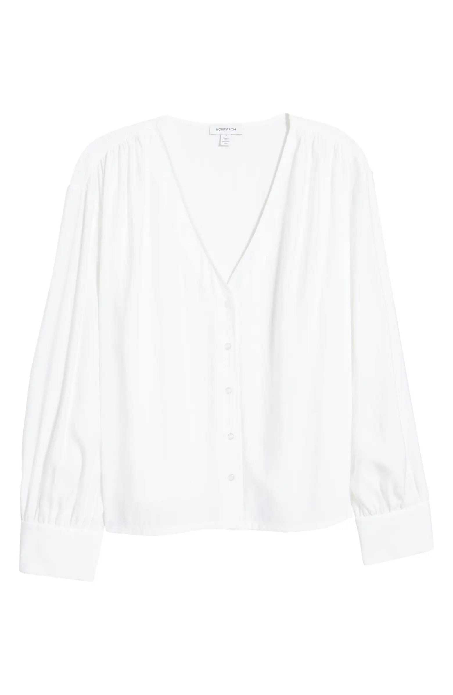 V-Neck Button Blouse | Nordstrom