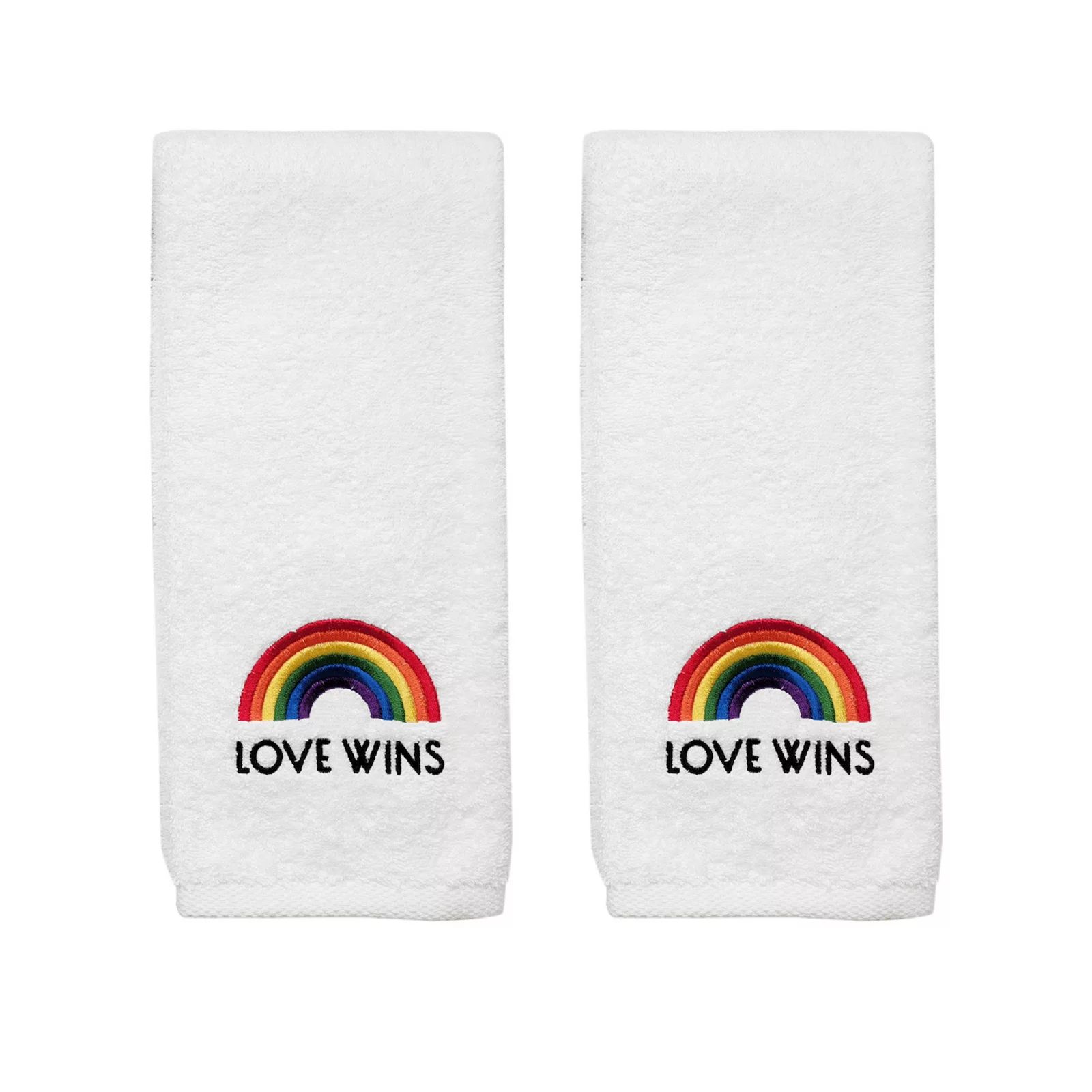 Avanti Pride 2-pack Love Wins Hand Towel, White | Kohl's
