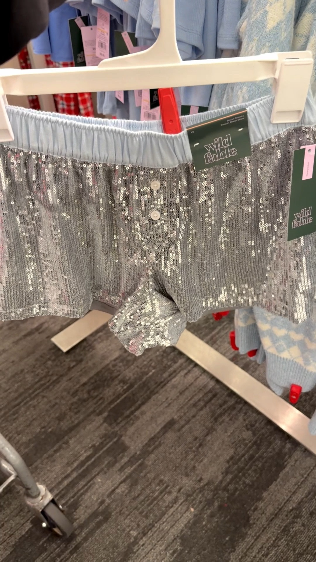 ✨ Sequin shorts that are 10/10 festive and 100% pajama boxers. No one has to know! 🤫 Wear it lounging in or dressed up with an oversized sweater! 🪩