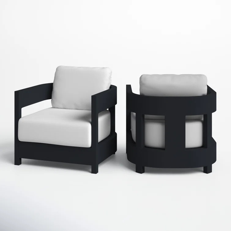 Everlee Patio Chair with Cushions (Set of {quantity}) | Wayfair North America