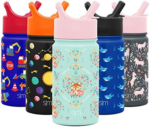 Simple Modern 14oz Summit Kids Water Bottle Thermos with Straw Lid - Dishwasher Safe Vacuum Insul... | Amazon (US)