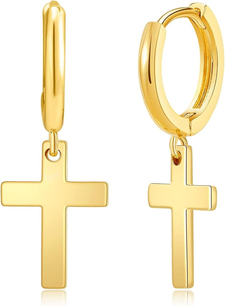 SANNYRA Huggie Earrings for Women - 14K Gold Plated Beach Sea Drop Dangle Earrings - Starfish But... | Amazon (US)