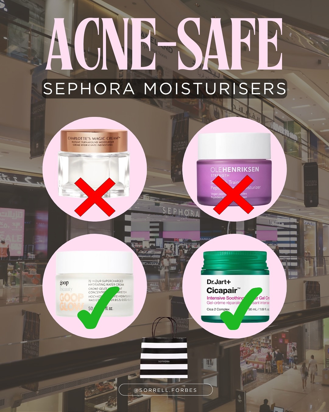 Your cheat sheet for which moisturisers to reach for — and which to skip — if you’re prone to breakouts!

Save this for your next Sephora trip 🛍️ #acnesafe #NonComedogenic #SkincareTips #SephoraFinds  

What shall I do next? acne-safe cleansers, toners or makeup?

#LTKgiftguide #LTKbeauty