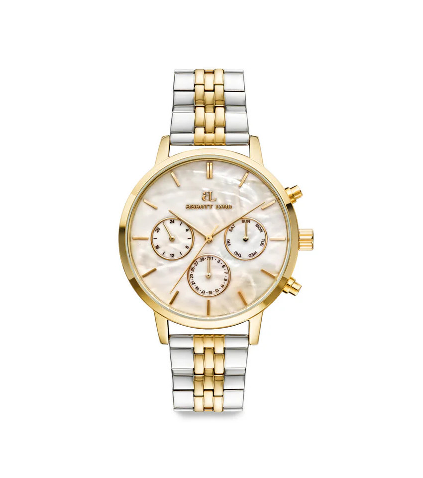 Two Tone Pearl Link Nueva 40 Watch | Abbott Lyon