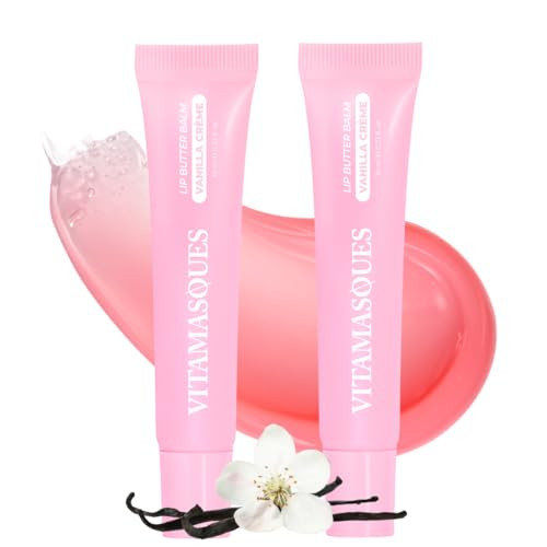 Vitamasques Lip Butter Balm Vanilla Creme Pack of 2, Korean Lip Balm - Peptide Lip Treatment - Lip Balm Hydrating - Light Tinted Lip balm - Made in Korea - 0.33 fl.oz | Amazon (US)