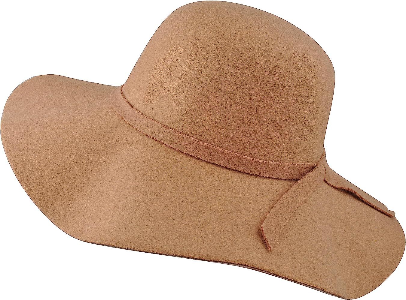 EINSKEY Womens Floppy Hat, Wool Felt Wide Brim Sun Hat Fedora Cloche Bowler Cap | Amazon (US)