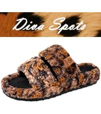 EverFoams Womens Fuzzy Open-toe Slippers Soft Comfy Memory Foam Indoor House Shoes | Amazon (US)