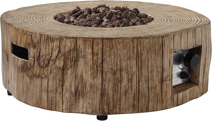 CASAINC 28 Inch Fire Pit Table Outdoor Gas Fire Pit Propane Fire Table 30000 BTU Round Fire Bowl ... | Amazon (US)