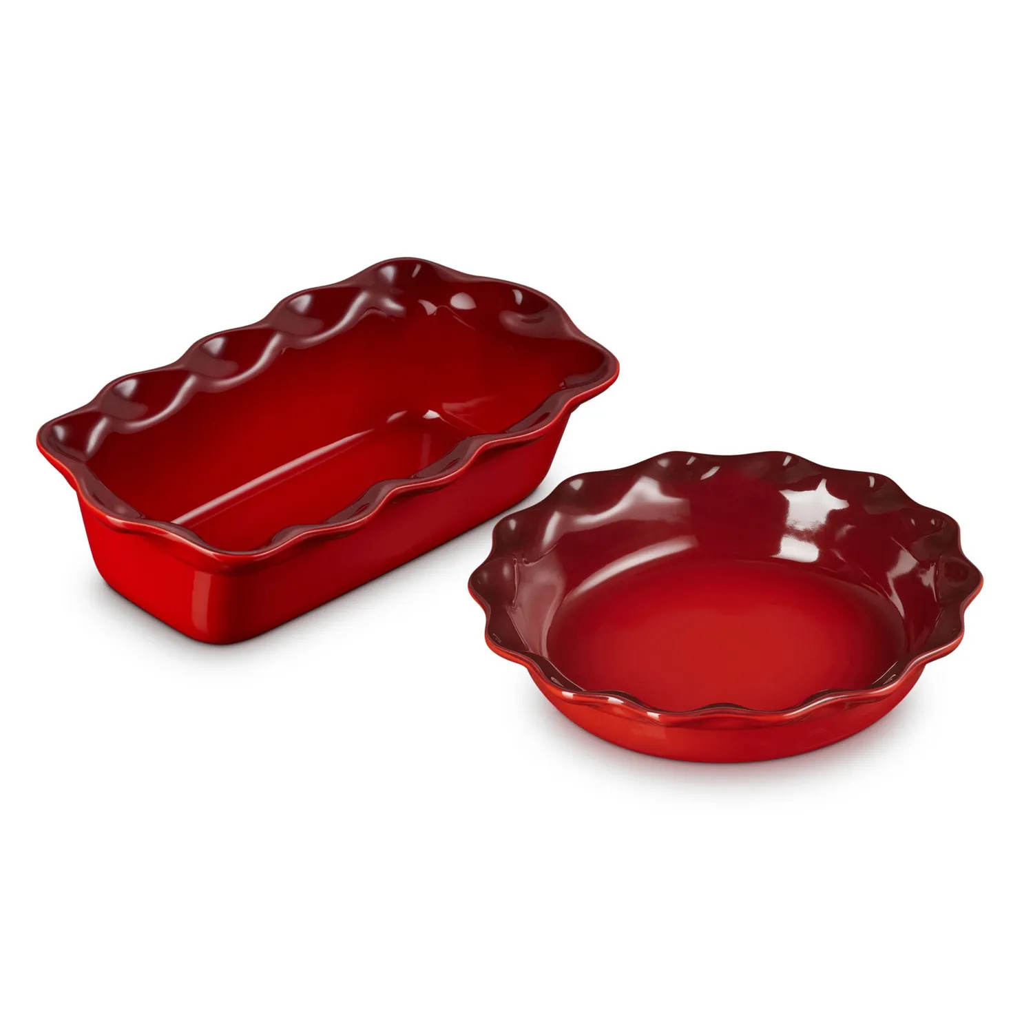 Le Creuset Heritage Fluted Pie Dish & Loaf Pan Set | Sur La Table