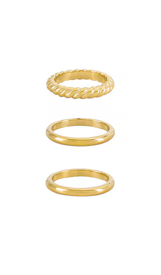 Colleen Stacking Rings in Gold | Revolve Clothing (Global)