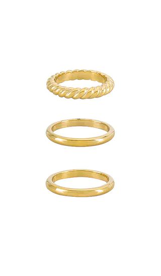 Colleen Stacking Rings in Gold | Revolve Clothing (Global)