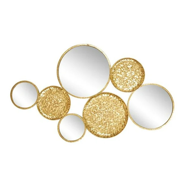Sagebrook Home 13893-01 39 in. Metal Mirrored Wall Decor, Gold | Walmart (US)