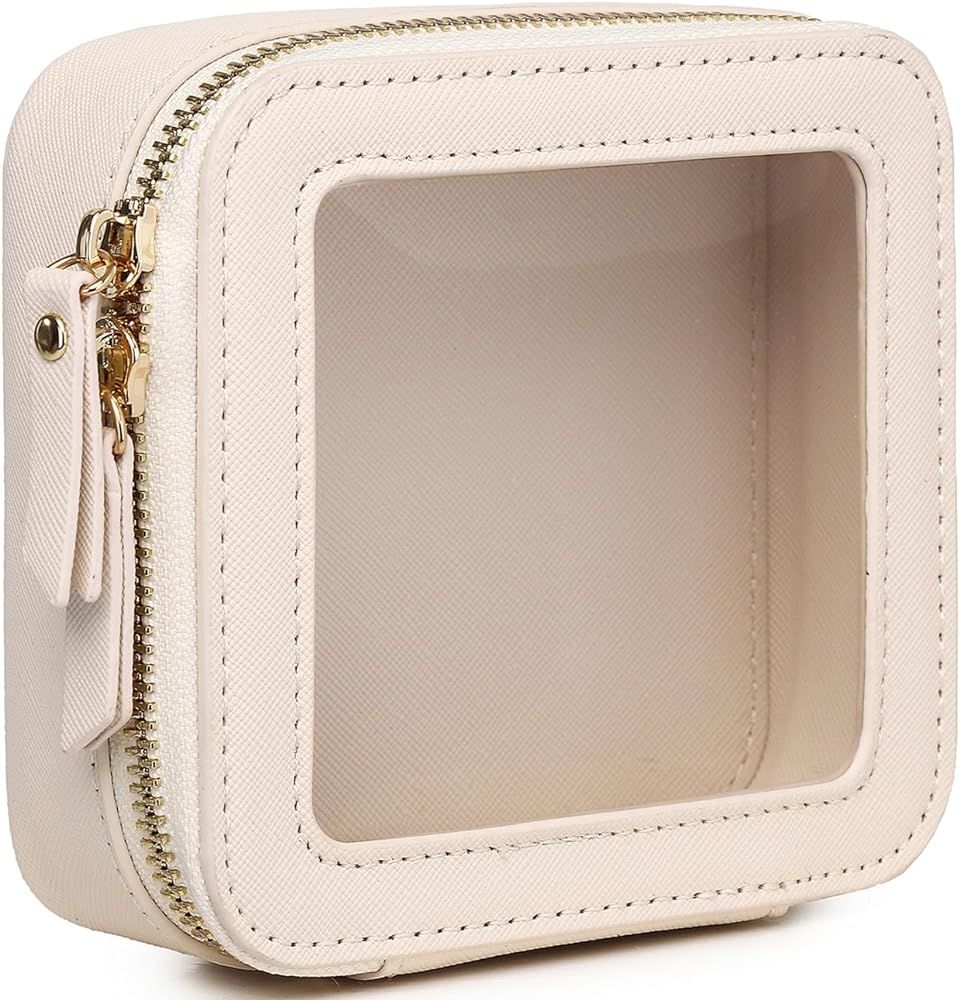 Pinkmik Clear Mini Makeup Bag Transparent Travel Cosmetic Makeup Case & Toiletry Bag for Women Cl... | Amazon (US)
