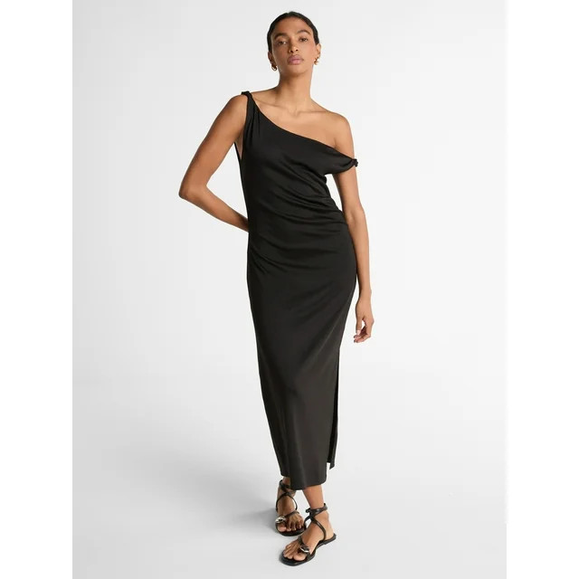 Scoop Women’s Asymmetrical Maxi Dress, Sizes XS-XXL | Walmart (US)