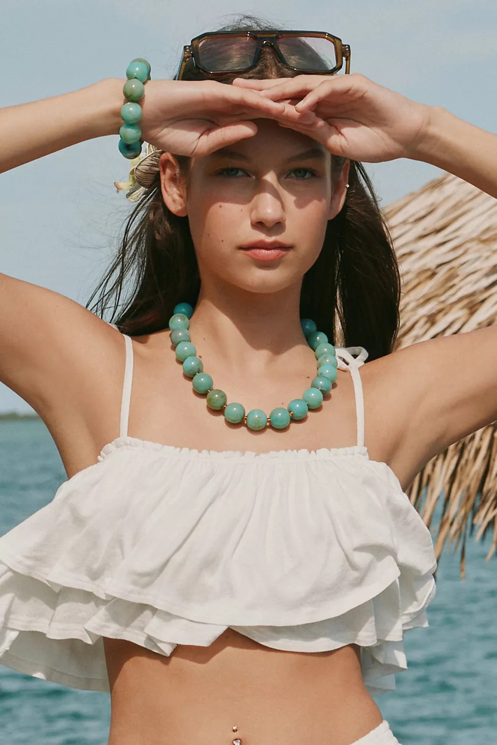 Dani Statement Beaded Necklace | Urban Outfitters (US and RoW)