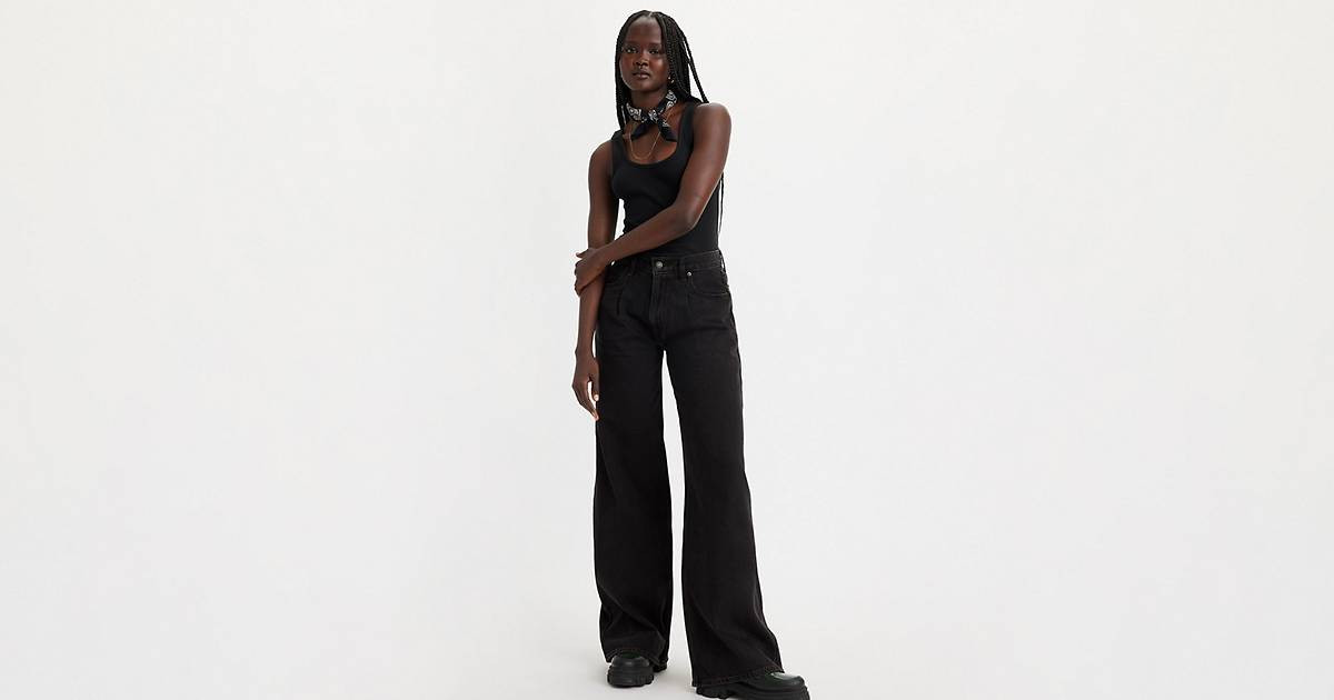 Baggy Dad Wide Leg Women's Jeans - Black | Levi's® US | LEVI'S (US)