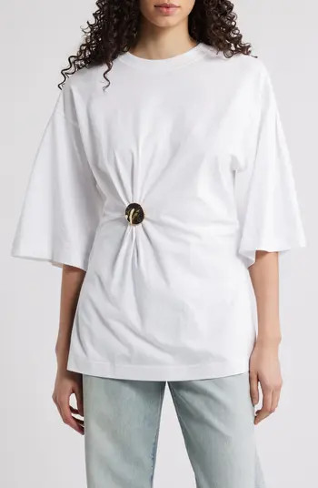 & Other Stories Draped Brooch Tunic T-Shirt | Nordstrom | Nordstrom