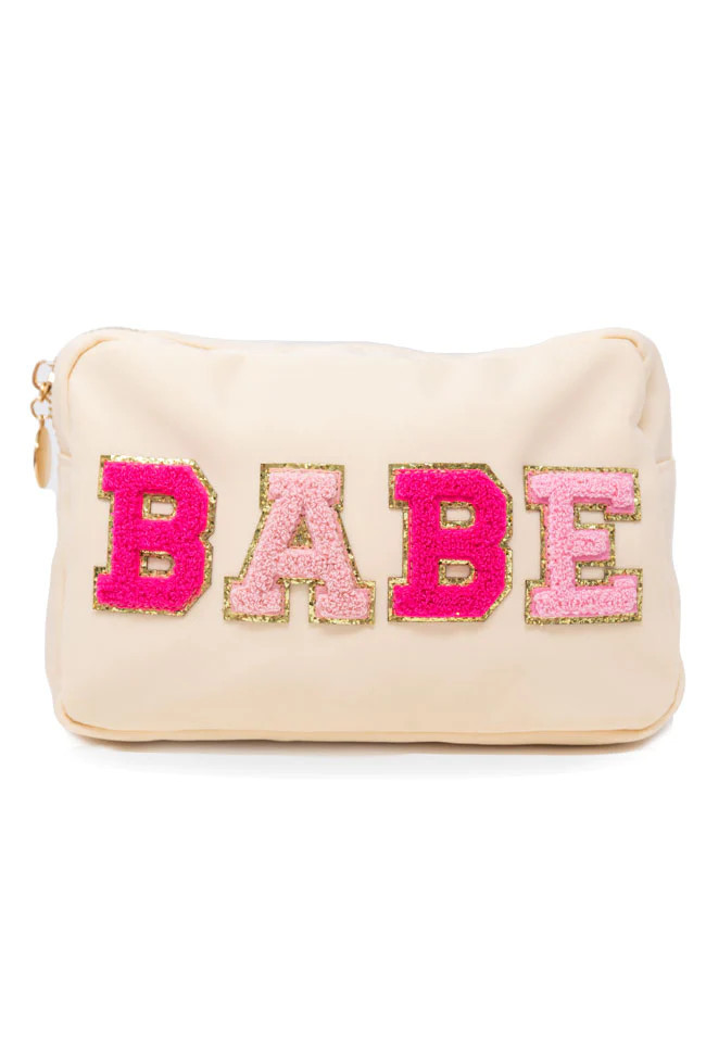 Babe Patch Pink/Tan Medium Bag | Pink Lily