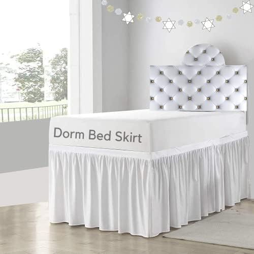 Dorm Room Bed Skirt-Dorm Bed Skirt,Extended Dorm Bed Skirt-Long Bed Skirt Dorm-Extra Long Dorm Room  | Amazon (US)
