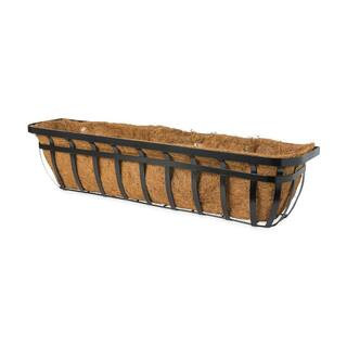 30 in. English Hay Basket Window Planter Box | The Home Depot