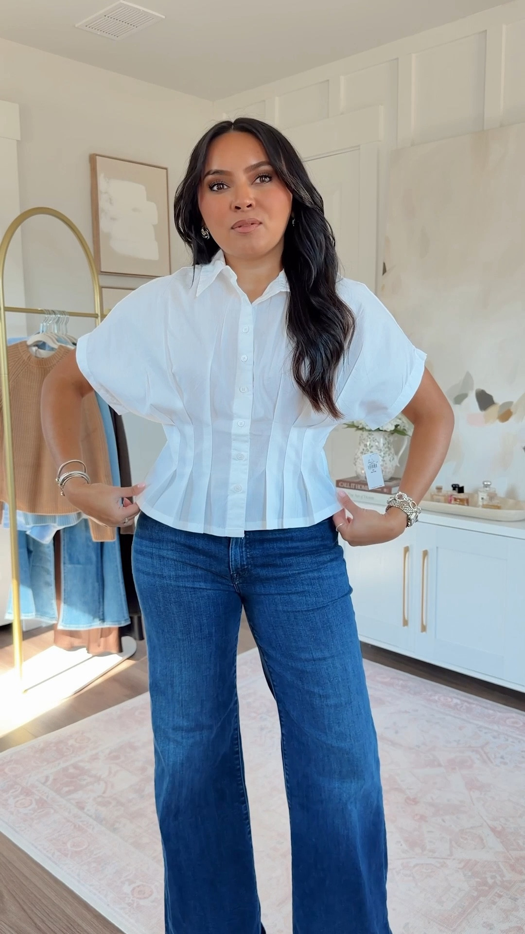 Top size xs petite TTS 
Jeans size 26 petite - petite is labeled at Lil TTS 
Sandals are old, linked similar!


#LTKSaleAlert #LTKFindsUnder50 #LTKPetite