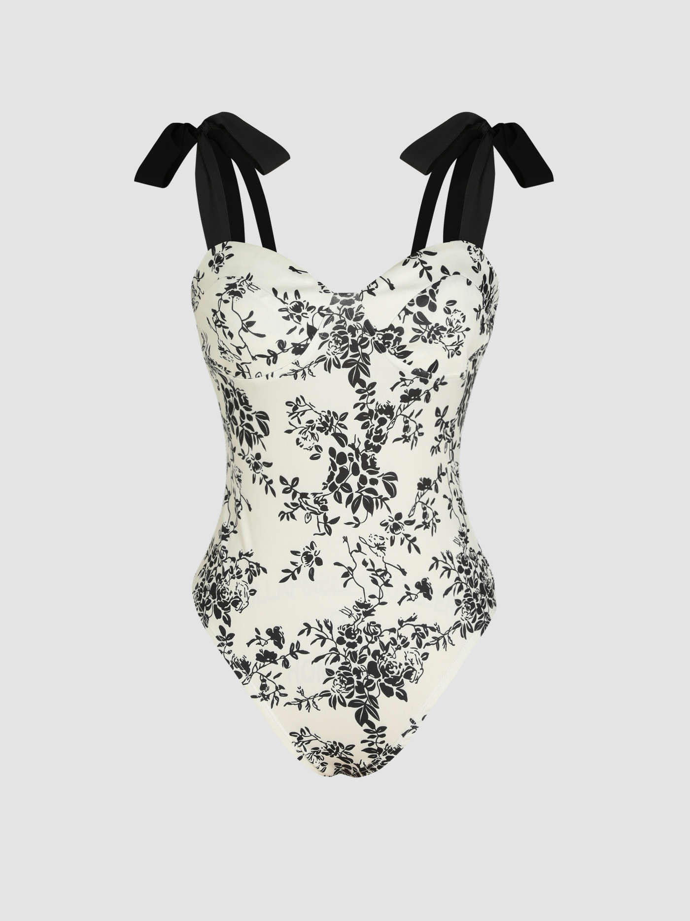 Floral V-neck Knotted Bodysuit | Cider
