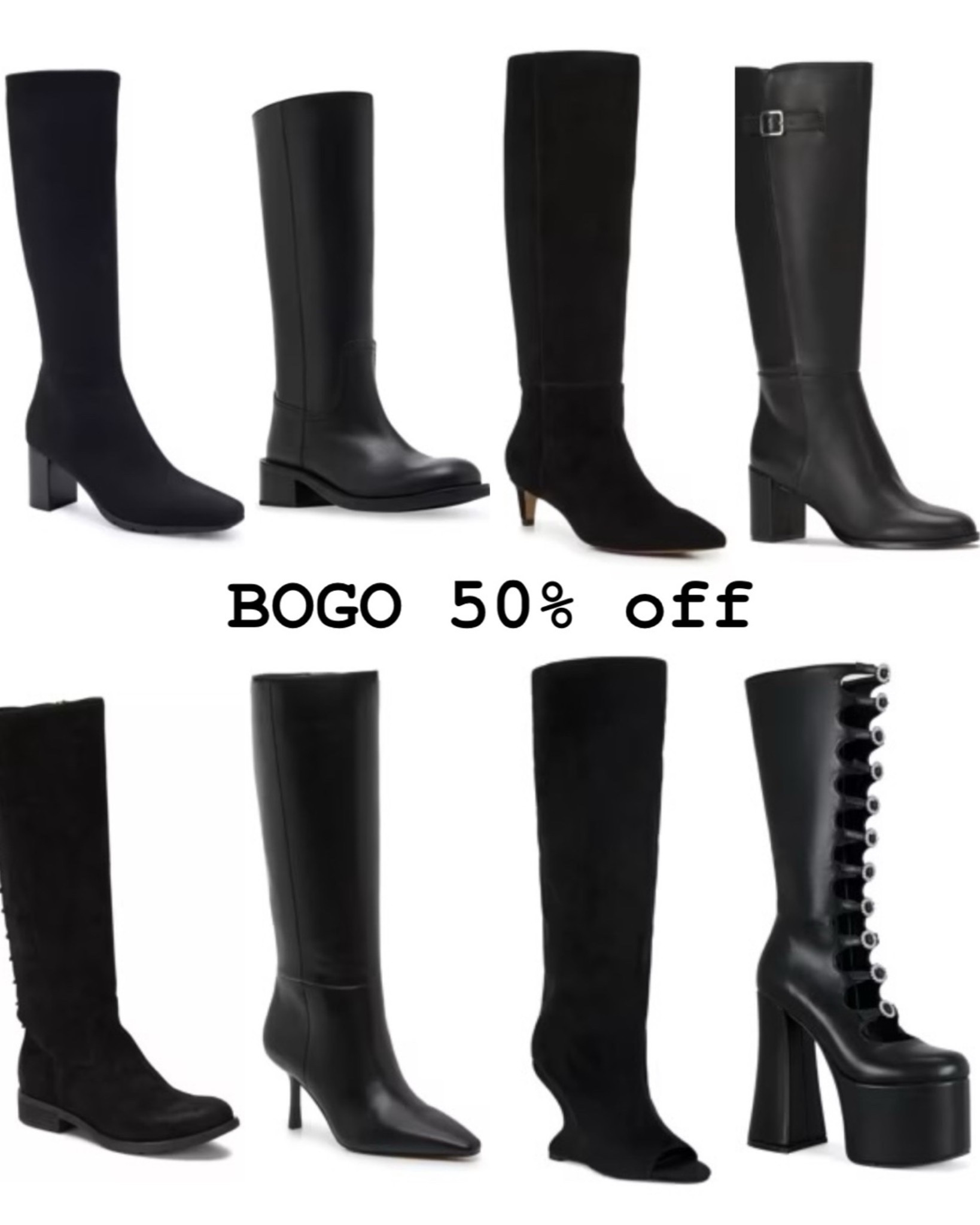 Black boots of different styles on sale buy one get one 50% off this weekend. Great for work, travel, or everyday fall outfits.

#LTKSeasonal #LTKootd #LTKSaleAlert